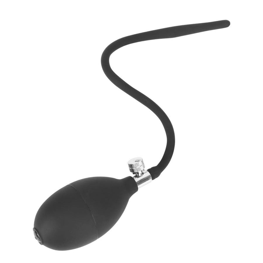 Black Inflatable Silicone Penis Plug BDSM, gallery view 5