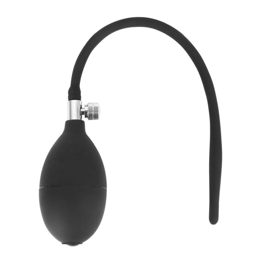 Black Inflatable Silicone Penis Plug BDSM, gallery view 4