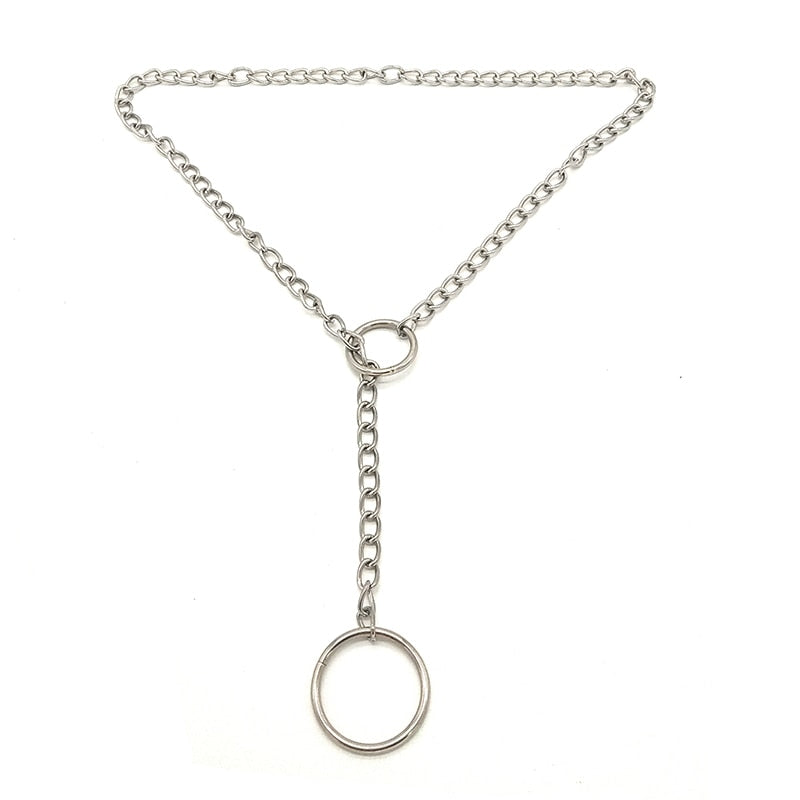Submissive Collar Necklace with O Ring product view