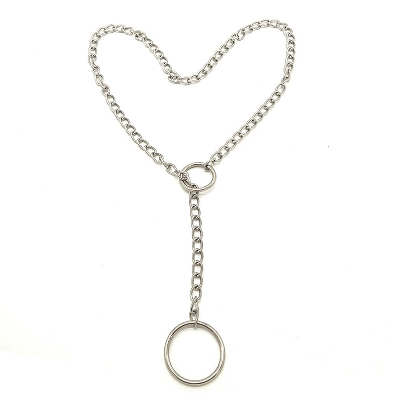 Submissive Collar Necklace with O Ring, gallery view 2