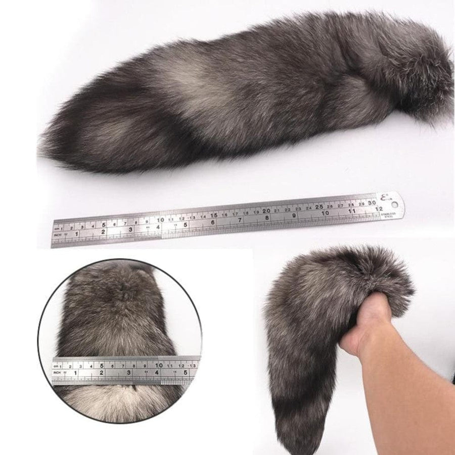 Realistic Animal Metallic Tail Butt Plug BDSM, gallery view 14