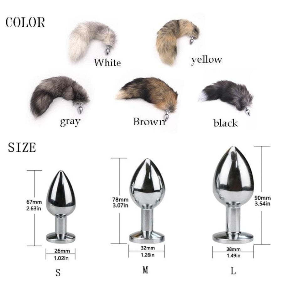 Realistic Animal Metallic Tail Butt Plug BDSM, gallery view 19