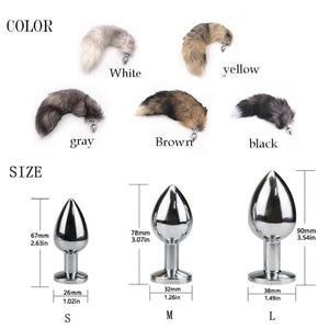 Realistic Animal Metallic Tail Butt Plug BDSM