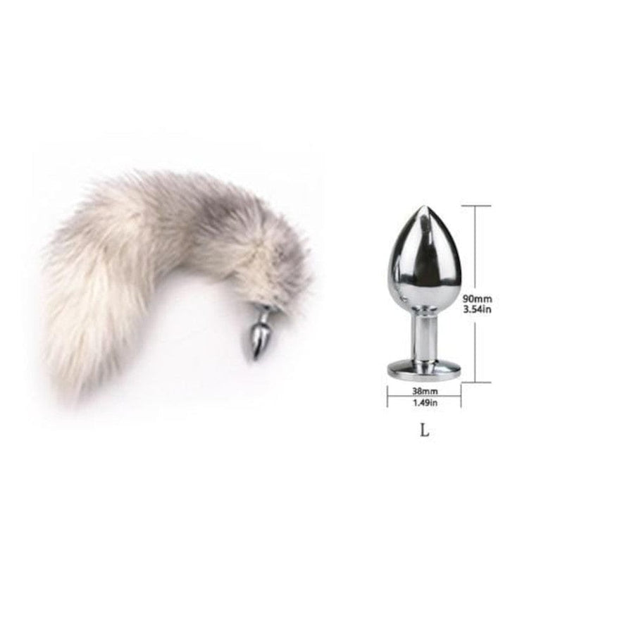 Realistic Animal Metallic Tail Butt Plug BDSM, gallery view 4