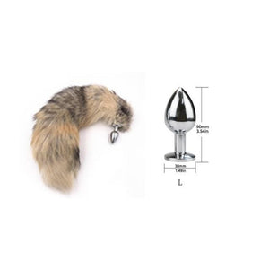 Realistic Animal Metallic Tail Butt Plug BDSM