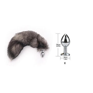 Realistic Animal Metallic Tail Butt Plug BDSM