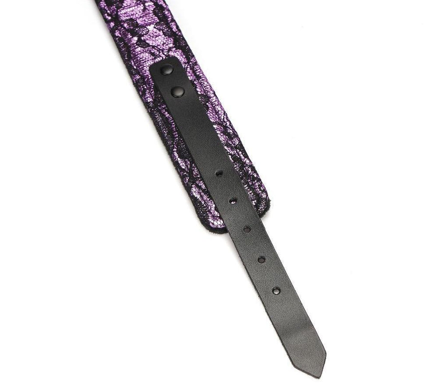 Lace & Velvet Bondage Collar BDSM, gallery view 5