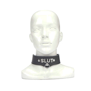 Jewelled BDSM Slave Leather Collar