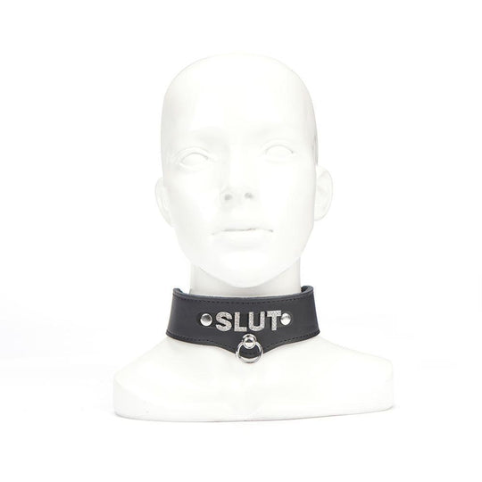 "Slave James" Leather Bondage Collar product view