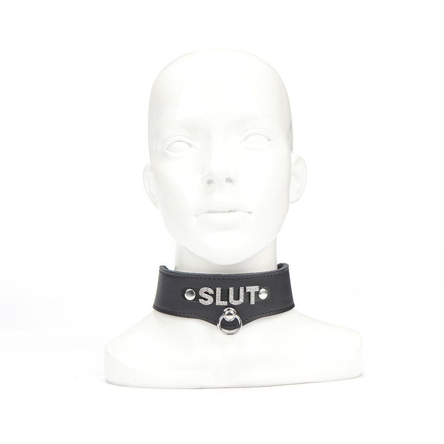 "Slave James" Leather Bondage Collar product view