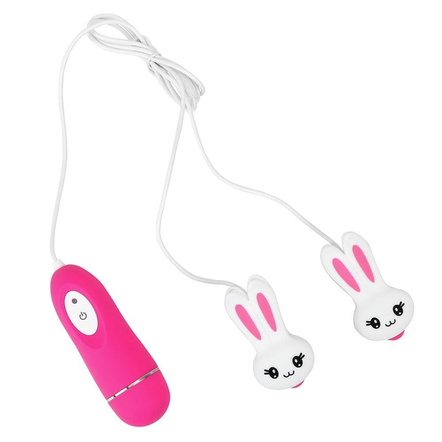 BDSM Cute Bunny Vibrating Nipple Clamps product view