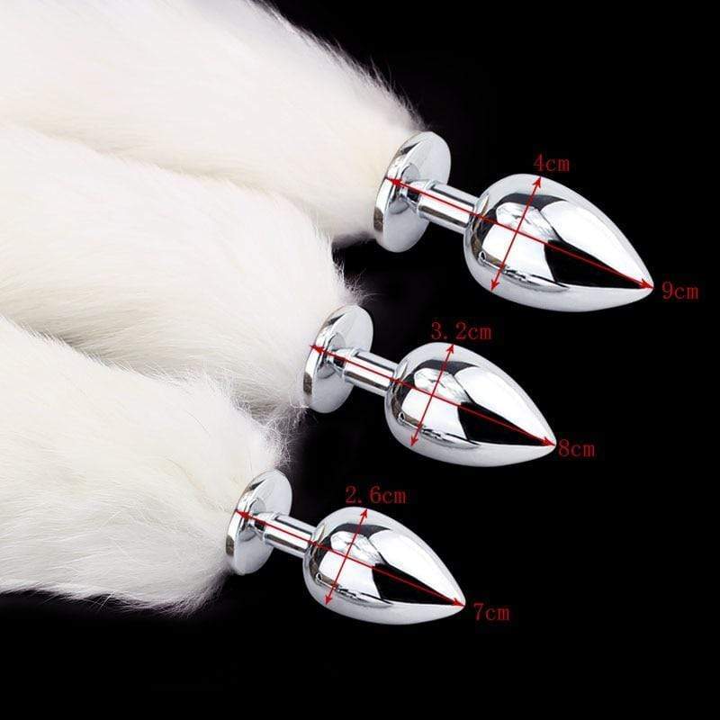 Charming White Cat Tail Butt Plug BDSM, gallery view 7