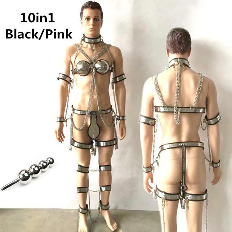 10 in 1 Stainless Steel Ultimate Sissy Chastity, gallery view 2