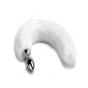 Charming White Cat Tail Butt Plug  BDSM