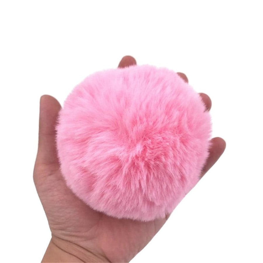 Pink Ribbed-Contoured Bunny Tail Butt Plug BDSM, gallery view 6