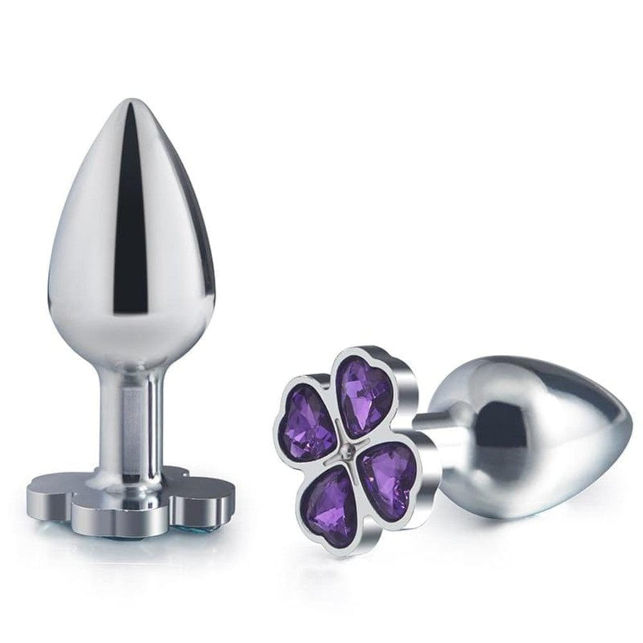 Random Four Leaf Clover Jeweled Butt Plug BDSM, gallery view 4