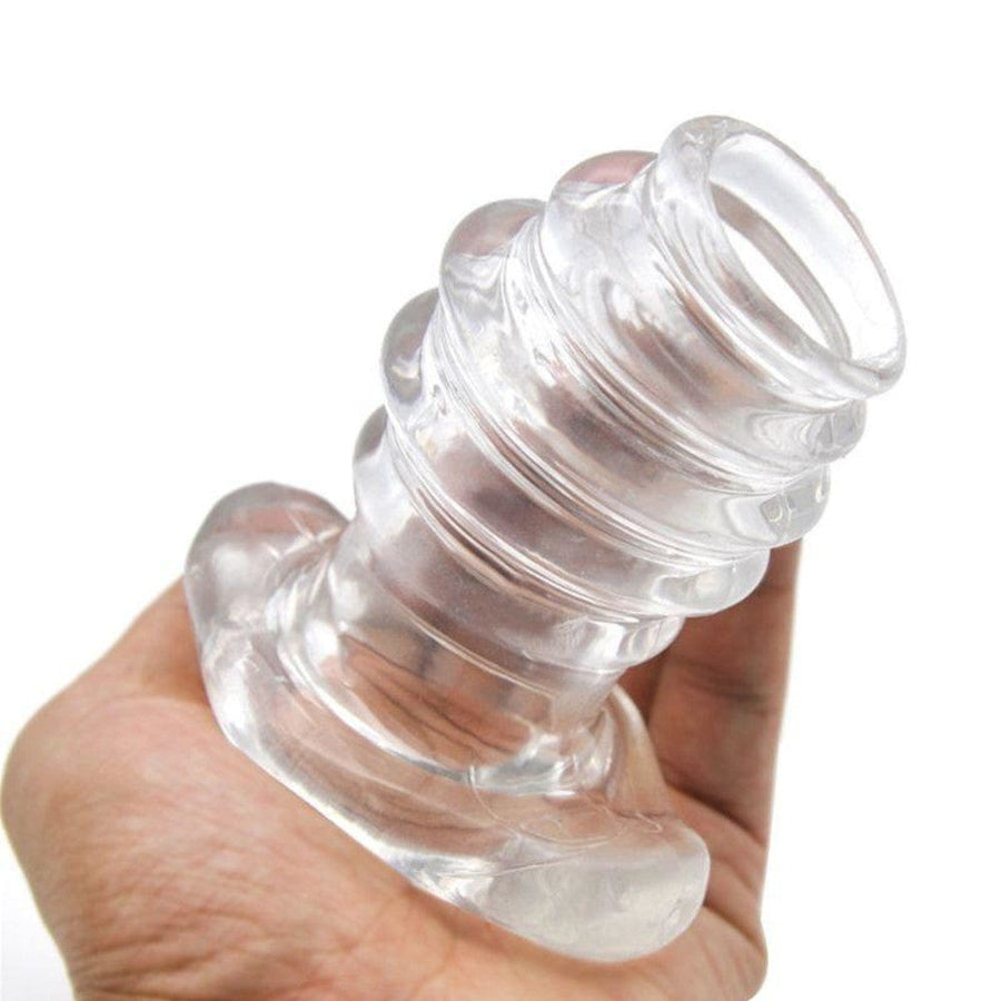 Rippled Tunnel Butt Plug 3.66 Inches Long BDSM, gallery view 9