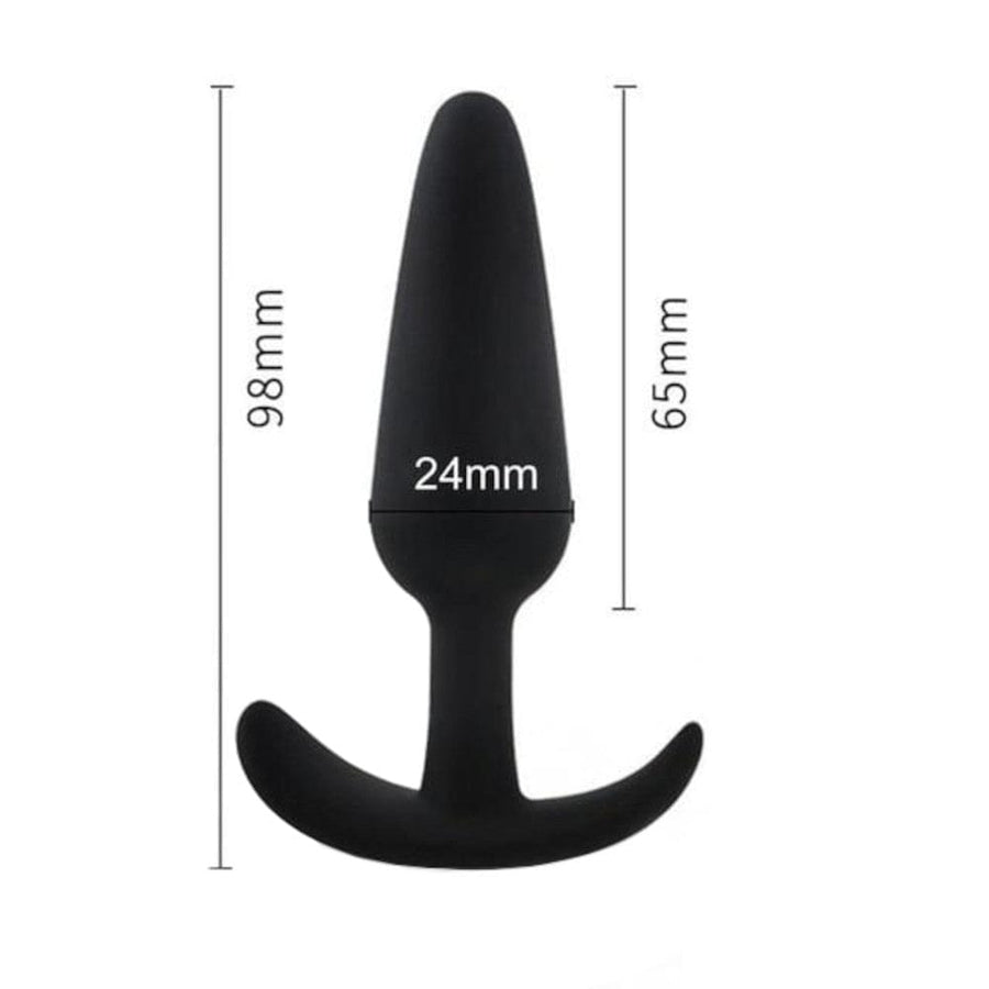 Sai-Shaped Black Silicone Butt Plug BDSM, gallery view 6