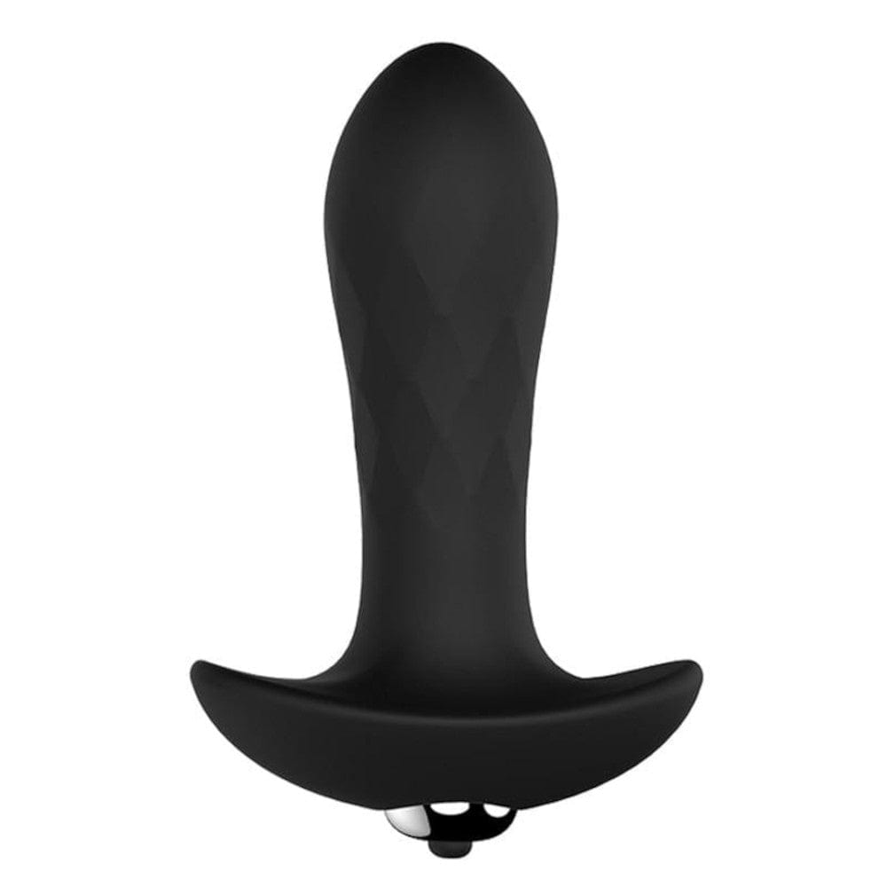 7-Speed Black Silicone Vibrating Butt Plug