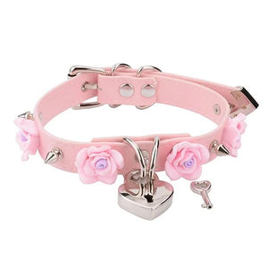 Sissy Kitty Rose Lockable Choker