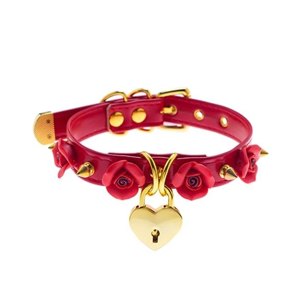 Sissy Kitty Rose Lockable Choker product view