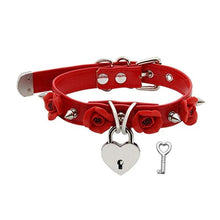 Load image into Gallery viewer, Sissy Kitty Rose Lockable Choker
