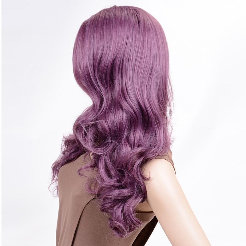 24 Inches Purple Long Wavy Wig, gallery view 2