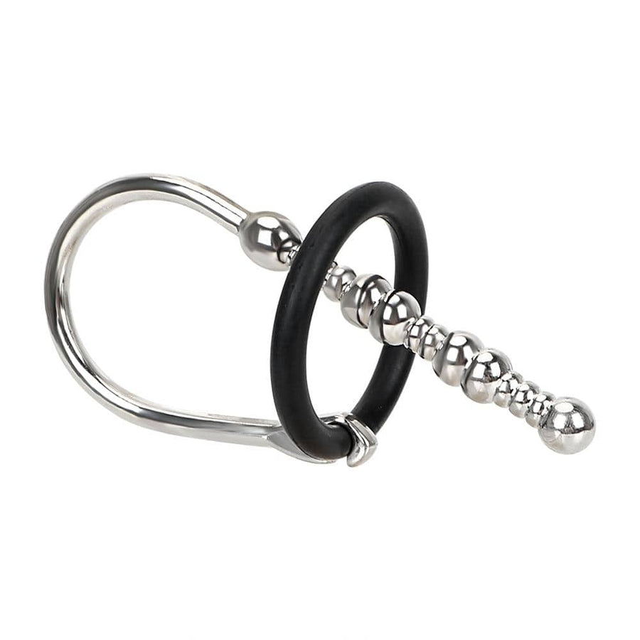 Beaded Sperm Stopper With Silicone Ring BDSM, gallery view 2