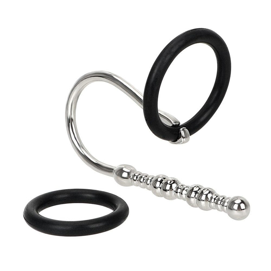 Beaded Sperm Stopper With Silicone Ring BDSM product view