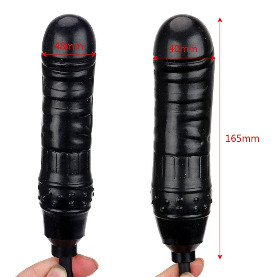 Black Pleasure Device Inflatable Dildo, gallery view 6