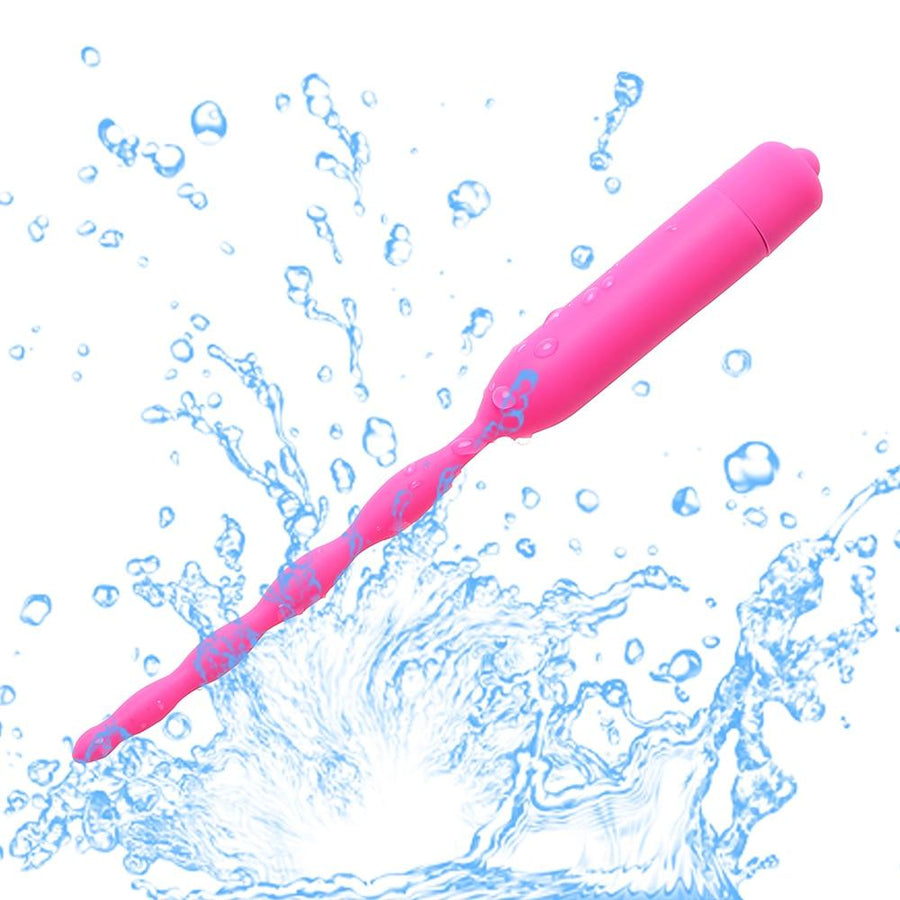 Hot Pink Vibrating Penis Plug BDSM, gallery view 4