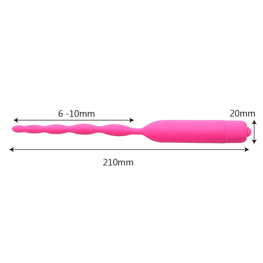 Hot Pink Vibrating Penis Plug BDSM, gallery view 6