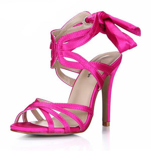 "Sissy Blanche" Satin Sandals