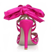 Load image into Gallery viewer, &quot;Sissy Blanche&quot; Satin Sandals
