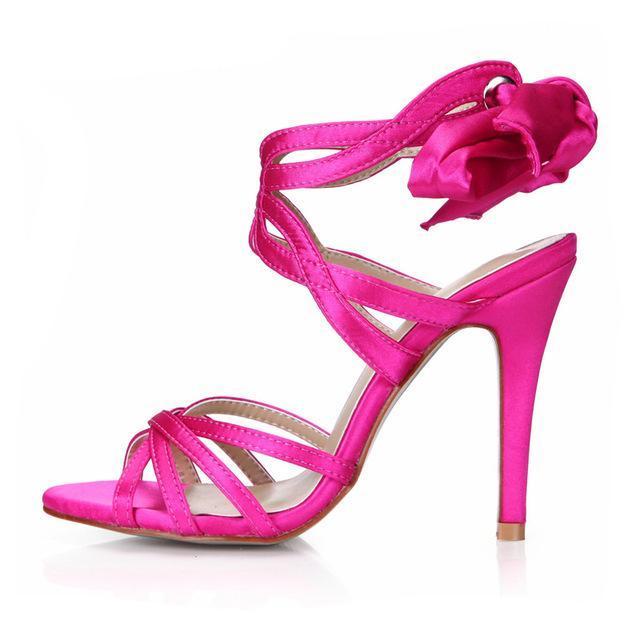 "Sissy Blanche" Satin Sandals, gallery view 2