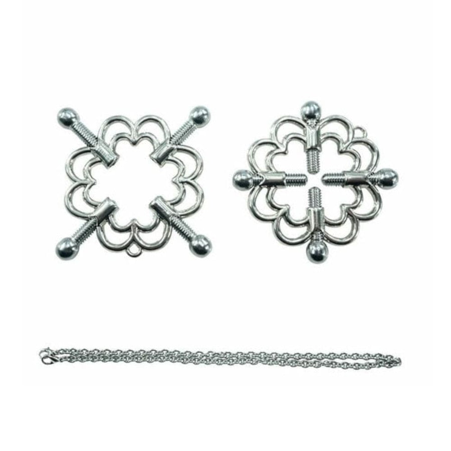 BDSM Floral Pattern Nipple Cuffs, gallery view 4