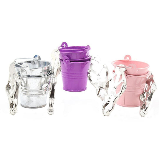 BDSM Colored Bucket Butterfly Nipple Clamps product view