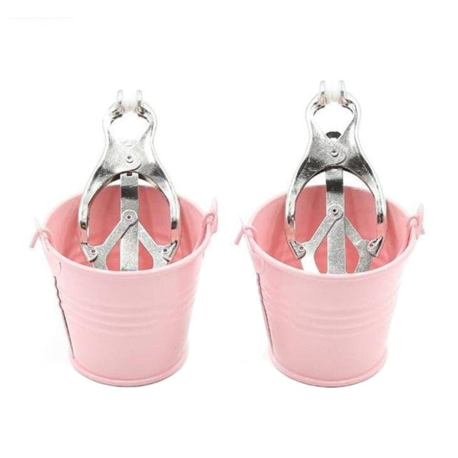 BDSM Colored Bucket Butterfly Nipple Clamps, gallery view 2