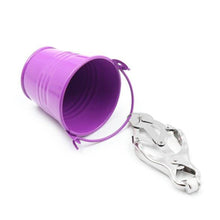 Load image into Gallery viewer, BDSM Colored Bucket Butterfly Nipple Clamps
