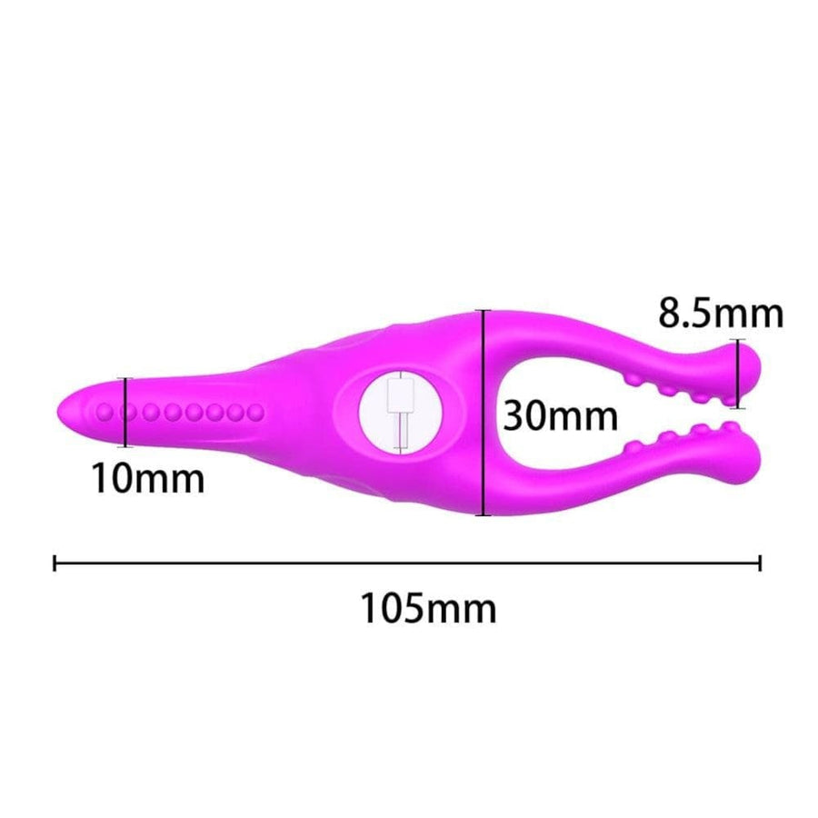 BDSM Silicone Vibrating Clitoris Clamp, gallery view 9