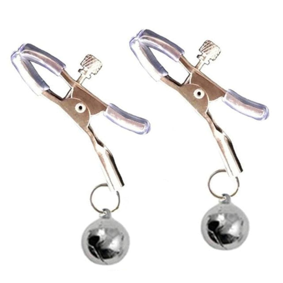 BDSM Sexy Silver Bell Nipple Clamps, gallery view 5
