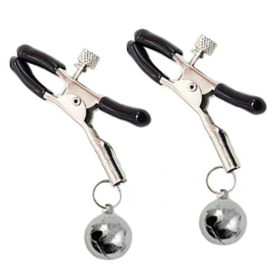 BDSM Sexy Silver Bell Nipple Clamps, gallery view 2