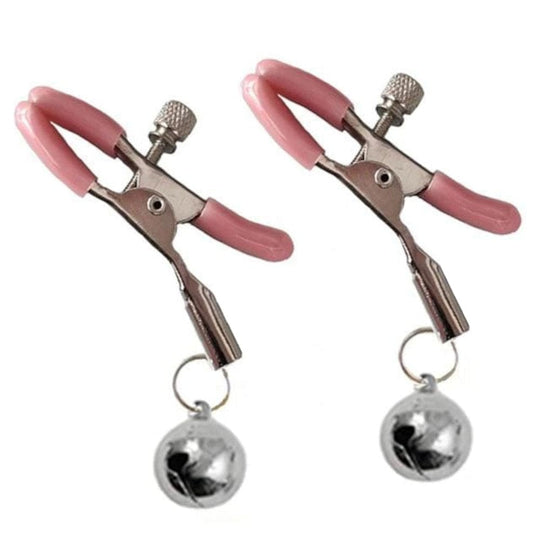 BDSM Sexy Silver Bell Nipple Clamps product view