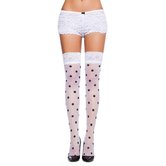 Dot Sheer Thigh High Stockings product view
