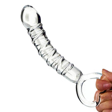 Load image into Gallery viewer, Clear 7 Inch Glass Dildo
