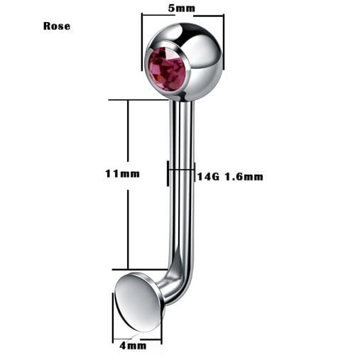 Jeweled G23 Titanium Christina Piercing Ring BDSM, gallery view 4