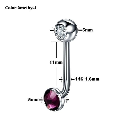 Jeweled G23 Titanium Christina Piercing Ring BDSM, gallery view 12