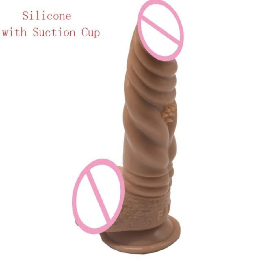 8 Inch Winding Ribbed Stimulator Knot Dildo, gallery view 18