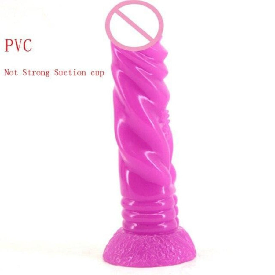 8 Inch Winding Ribbed Stimulator Knot Dildo, gallery view 15