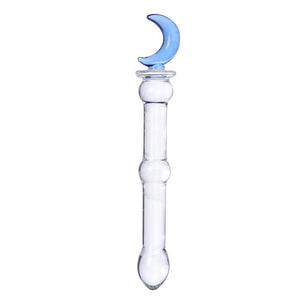 Elegant Crescent Moon Glass Dildo BDSM
